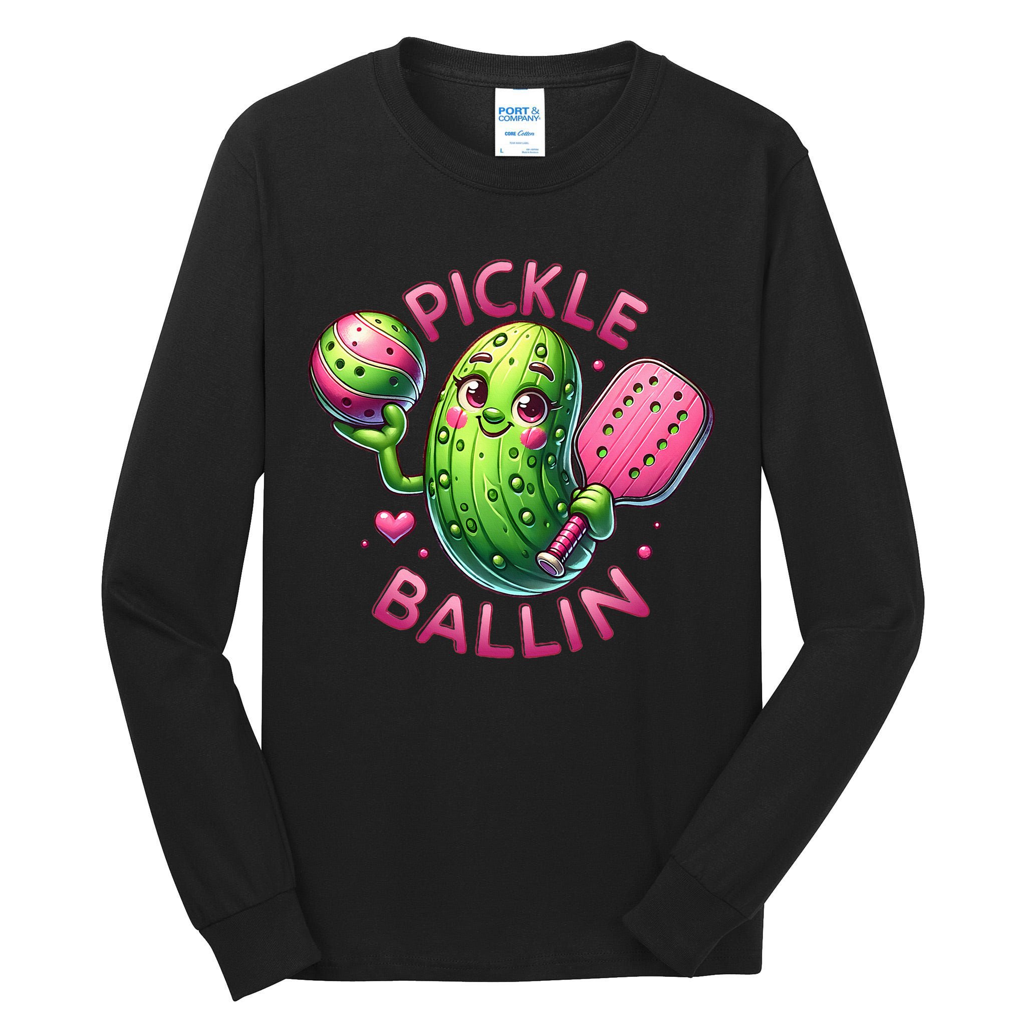 Pickle Ballin Cute Pickleball Women Pickleball Lovers Tall Long Sleeve T-Shirt