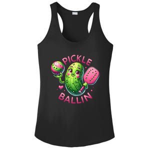 Pickle Ballin Cute Pickleball Women Pickleball Lovers Ladies PosiCharge Competitor Racerback Tank