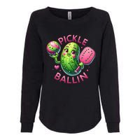 Pickle Ballin Cute Pickleball Women Pickleball Lovers Womens California Wash Sweatshirt