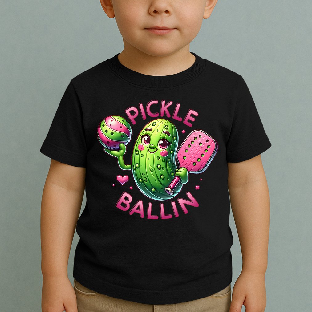 Pickle Ballin Cute Pickleball Women Pickleball Lovers Toddler T-Shirt