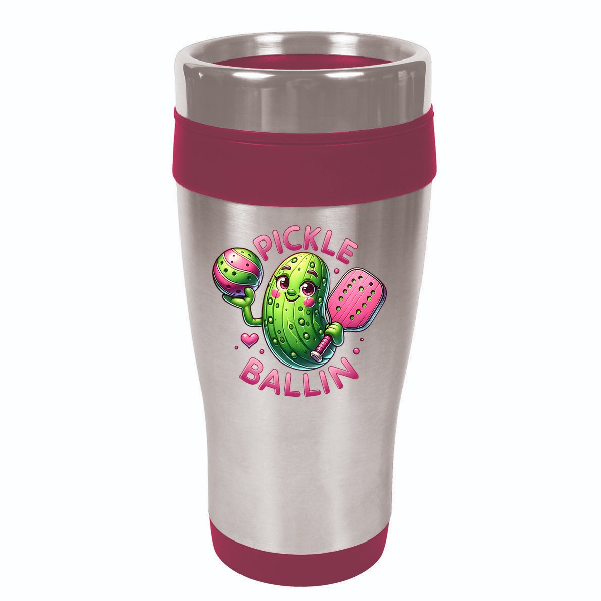 Pickle Ballin Cute Pickleball Women Pickleball Lovers 16oz Travel Tumbler