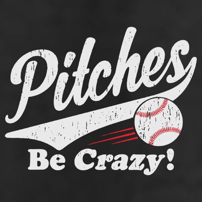 PITCHES BE CRAZY FUNNY BASEBALL MEME 11oz C Handle Ceramic Mug