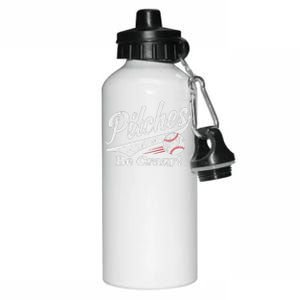 PITCHES BE CRAZY FUNNY BASEBALL MEME Aluminum Water Bottle