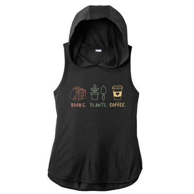 Plants Books Coffee Lover Ladies PosiCharge Tri-Blend Wicking Draft Hoodie Tank