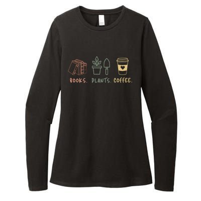 Plants Books Coffee Lover Womens CVC Long Sleeve Shirt