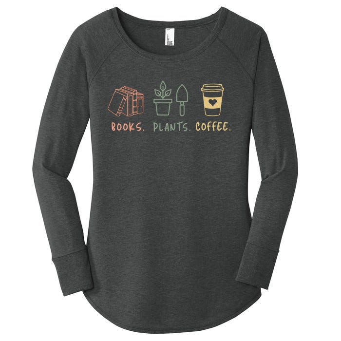 Plants Books Coffee Lover Women's Perfect Tri Tunic Long Sleeve Shirt