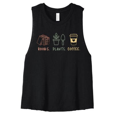 Plants Books Coffee Lover Women's Racerback Cropped Tank