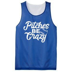 Pitches Be Crazy Baseball Funny Sports Player Gift Mesh Reversible Basketball Jersey Tank