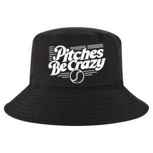 Pitches Be Crazy Softball Pitcher Gift Cool Comfort Performance Bucket Hat