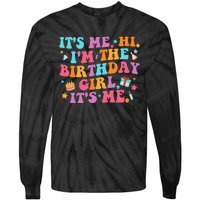 Personalized Birthday Celebration Name Badge Tie-Dye Long Sleeve Shirt