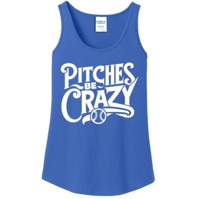 Pitches Be Crazy Softball Pitcher Gift Ladies Essential Tank