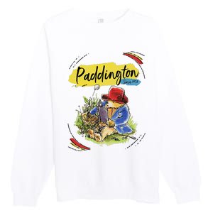 P.A.D.D.I.N.G.T.O.N B.E.A.R Classic Portrait Teddy Bears Picnic Premium Crewneck Sweatshirt