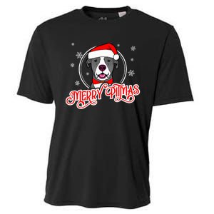 Pit Bull Christmas Merry Pitmas Cooling Performance Crew T-Shirt