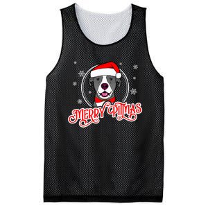 Pit Bull Christmas Merry Pitmas Mesh Reversible Basketball Jersey Tank