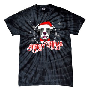 Pit Bull Christmas Merry Pitmas Tie-Dye T-Shirt