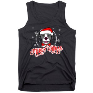 Pit Bull Christmas Merry Pitmas Tank Top