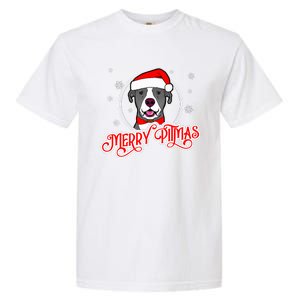 Pit Bull Christmas Merry Pitmas Garment-Dyed Heavyweight T-Shirt