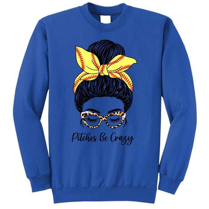 Pitches Be Crazy Softball Player Funny Softball Pitcher Gift Sweatshirt