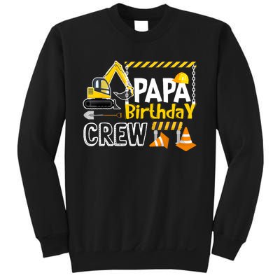 Papa Birthday Crew Constructions Gift Birthday Sweatshirt