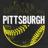 Pittsburgh Baseball Cityscape Distressed Adult Drive Performance Visor