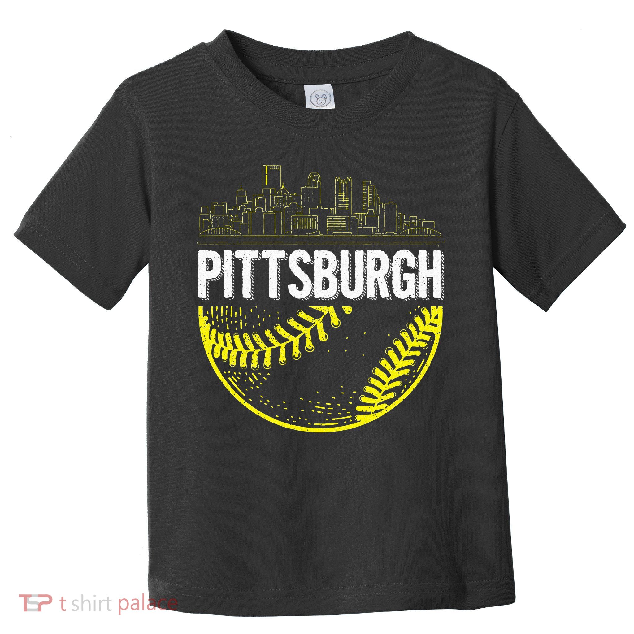 Pittsburgh Baseball Cityscape Distressed Toddler T-Shirt