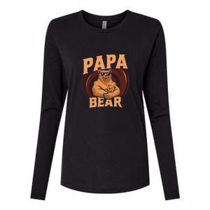 Papa Bear Cute Bears Family Father Dad Daddy Papa Bear Great Gift Womens Cotton Relaxed Long Sleeve T-Shirt