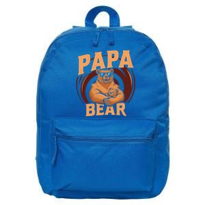 Papa Bear Cute Bears Family Father Dad Daddy Papa Bear Great Gift 16 in Basic Backpack