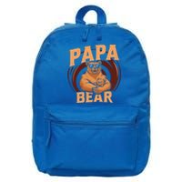 Papa Bear Cute Bears Family Father Dad Daddy Papa Bear Great Gift 16 in Basic Backpack