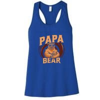 Papa Bear Cute Bears Family Father Dad Daddy Papa Bear Great Gift Women's Racerback Tank