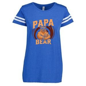 Papa Bear Cute Bears Family Father Dad Daddy Papa Bear Great Gift Enza Ladies Jersey Football T-Shirt