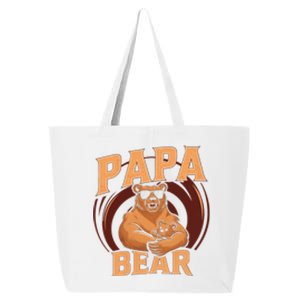 Papa Bear Cute Bears Family Father Dad Daddy Papa Bear Great Gift 25L Jumbo Tote