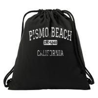 Pismo Beach California Ca Vintage Drawstring Bag