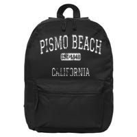 Pismo Beach California Ca Vintage 16 in Basic Backpack