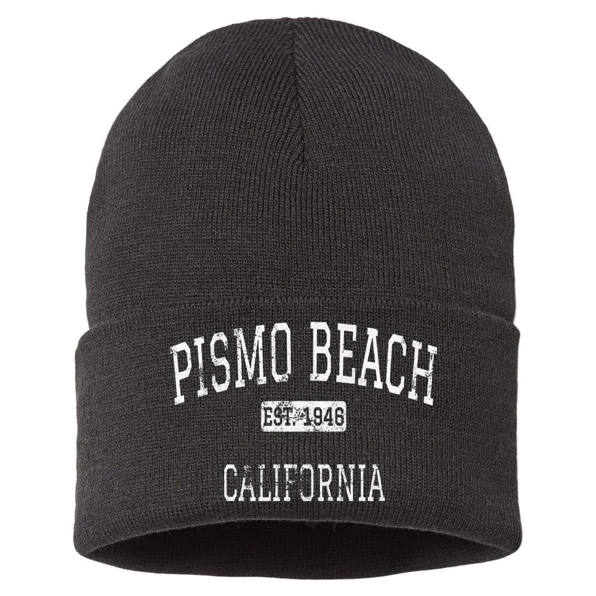 Pismo Beach California Ca Vintage Sustainable Knit Beanie