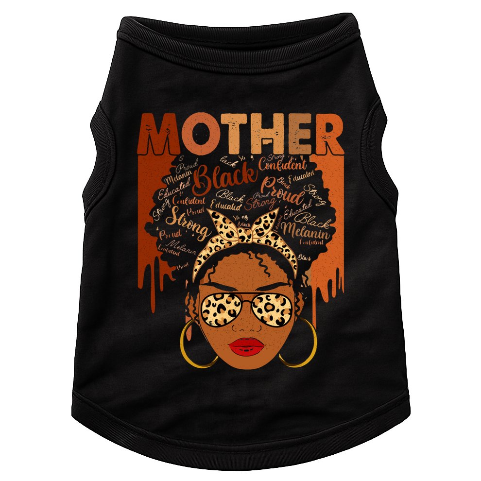 Proud Black Confident Afro African American Mom Mothers Day Gift Doggie Tank