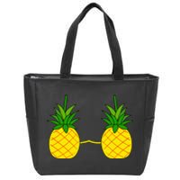 Pineapple Bra Costume Cute Easy Fruit Halloween Gift Zip Tote Bag