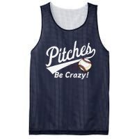 Pitches Be Crazy Baseball Humor Mesh Reversible Basketball Jersey Tank