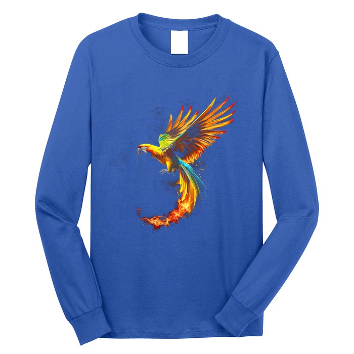 Parrot Bird Colorful Plume Feathers Birdwatching Gift Cute Gift Long Sleeve Shirt