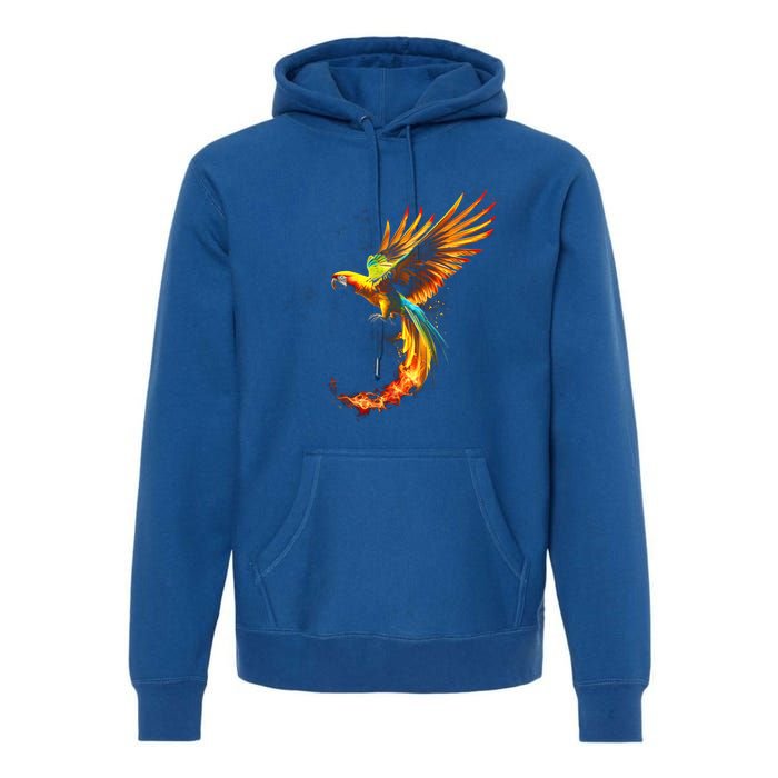 Parrot Bird Colorful Plume Feathers Birdwatching Gift Cute Gift Premium Hoodie