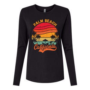 Palm Beach California Surfing Paradise Womens Cotton Relaxed Long Sleeve T-Shirt