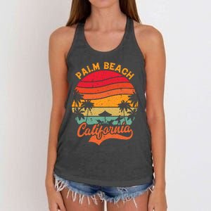 Palm Beach California Surfing Paradise Women's Knotted Racerback Tank