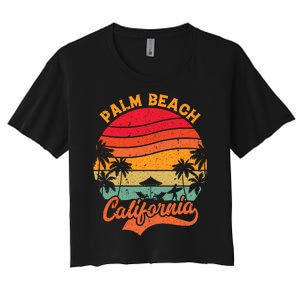 Palm Beach California Surfing Paradise Women's Crop Top Tee