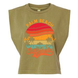 Palm Beach California Surfing Paradise Garment-Dyed Women's Muscle Tee