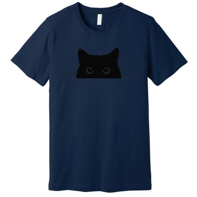 Pocket Black Cat Lover Gift Premium T-Shirt