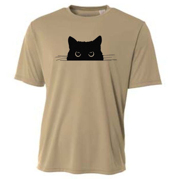 Pocket Black Cat Lover Gift Cooling Performance Crew T-Shirt