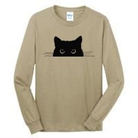 Pocket Black Cat Lover Gift Tall Long Sleeve T-Shirt