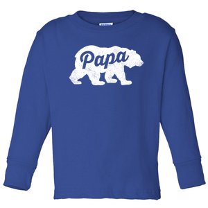 Papa Bear Cute Fathers Day Top Gift Toddler Long Sleeve Shirt