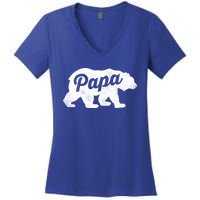 Papa Bear Cute Fathers Day Top Gift Women's V-Neck T-Shirt