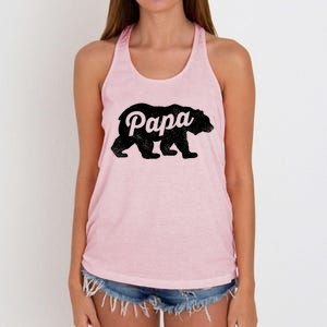 Papa Bear Cute Fathers Day Top Gift Women's Knotted Racerback Tank