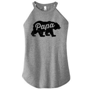 Papa Bear Cute Fathers Day Top Gift Women's Perfect Tri Rocker Tank